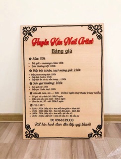 Bảng gỗ cỡ 40x60