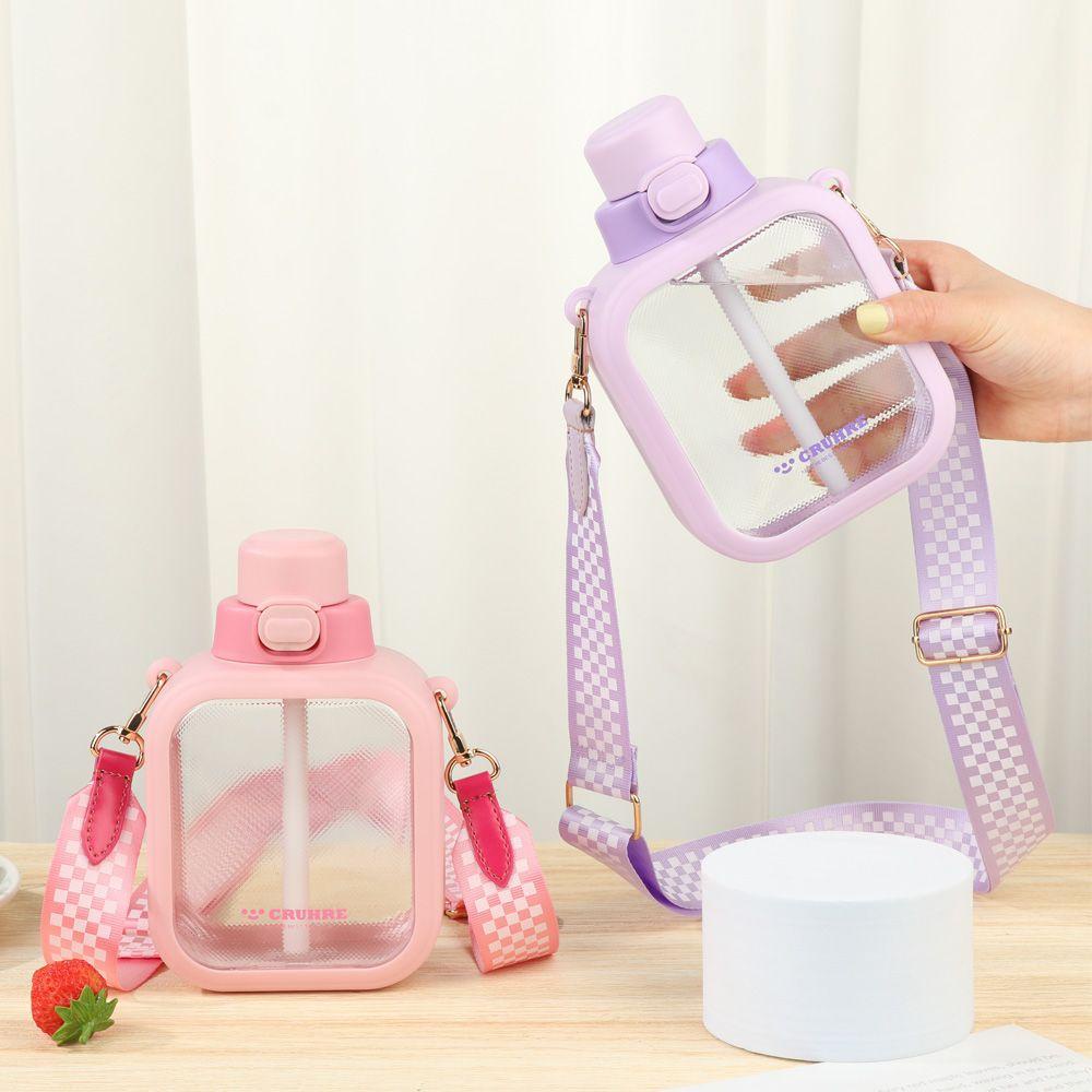 KUNHEV Bình Nước Thể Thao Họa Tiết Hoa Mẫu Đơn Xinh Xắn Cho Bé