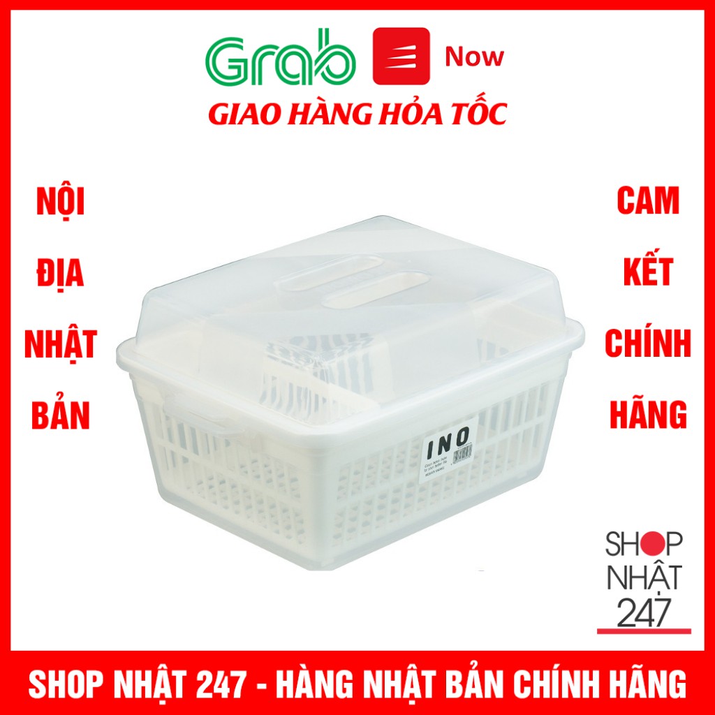 Rổ úp bát đĩa có nắp Inomata NỘI ĐỊA NHẬT BẨN