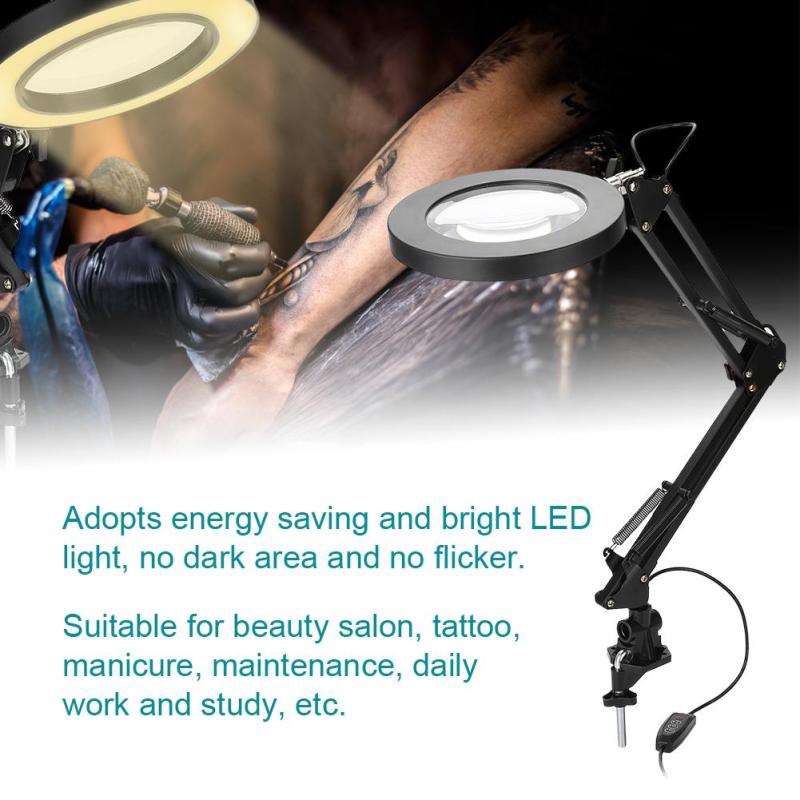[READY STOCK] Đèn LED phóng đại 5X kèm chân đế tiện dụng