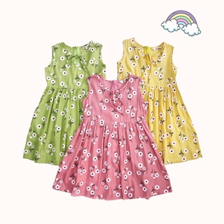 Váy Thô Đũi Bé Gái Dáng Xòe Phối Nơ Ngực SILBER KIDS