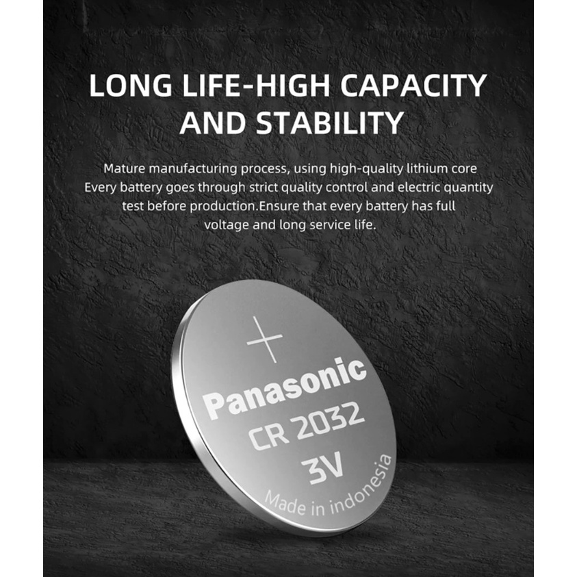 Vỉ 05 Pin CR2032 2025 2016 1220 Panasonic Chính Hãng, Pin Nút, Pin Cút Áo 2032 3V Lithium Pin Cho Đồng Hồ, Remote