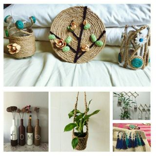 40m Cuộn dây thừng sợi đay làm handmade