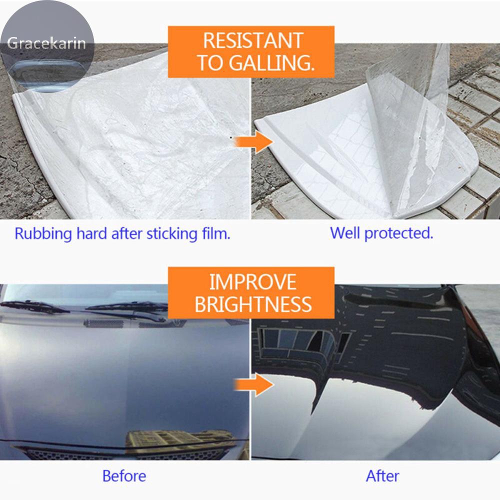 Đề Can Vinyl Trong Suốt 3 Lớp 300*30cm Chống Mòn Dán Bên Ngoài Xe Hơi