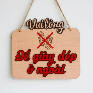 Bảng gỗ decor Giày dép