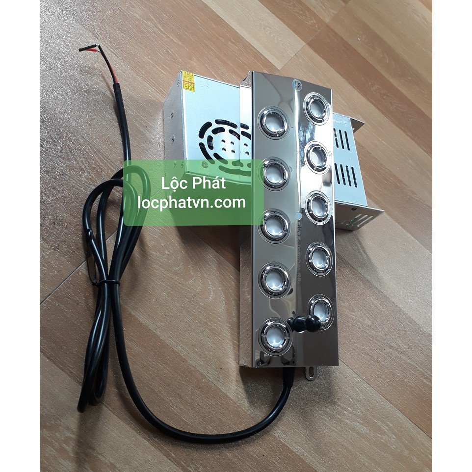 Vỉ tạo ẩm 10 mắt bằng sóng siêu âm 48V5.5A và nguồn 500W, vỉ tạo ẩm siêu âm phun sương khói, mạnh, bền VI10-5.5A-N500W
