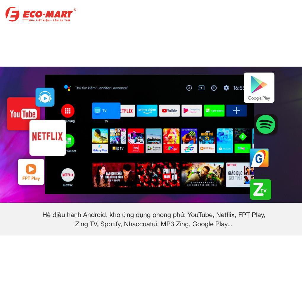 Android Tivi Sony 4K 50 inch KD-50X75 Mới 2021