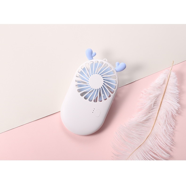 Quạt Cầm Tay Mini, Sạc USB Dễ Thương 7 Cánh Pocket Fan Có Chân Đế | BigBuy360 - bigbuy360.vn