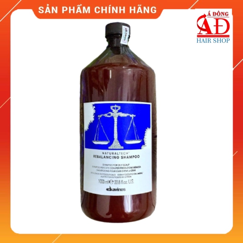Dầu gội cân bằng dầu cho tóc và da đầu nhờn Davines Naturaltech Rebalancing shampoo 1000ml