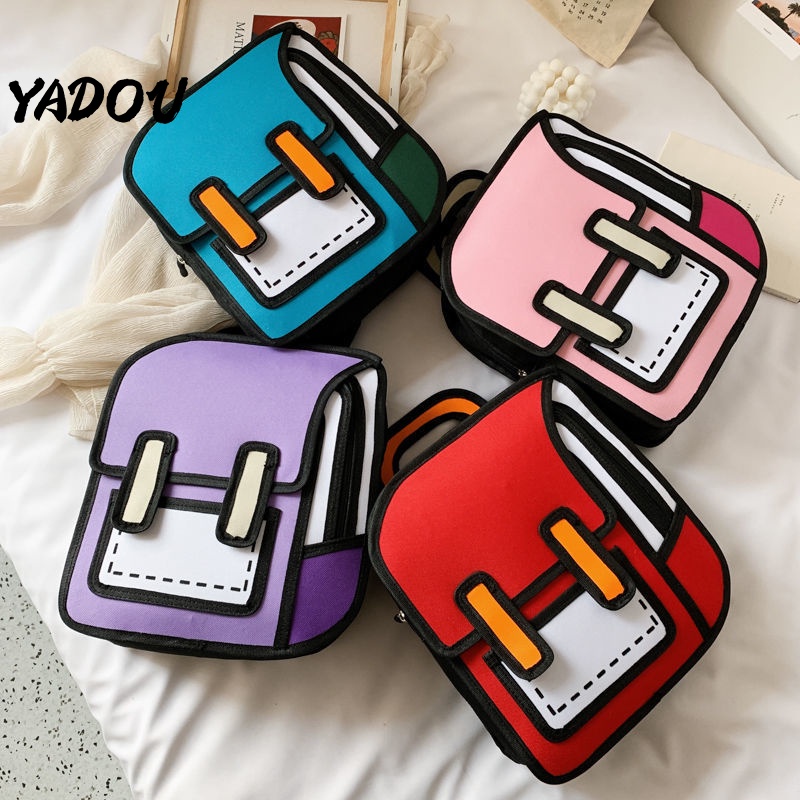 Ba lô hoạt hình 3D hologram thời trang trẻ em và nữ sinh tiểu học