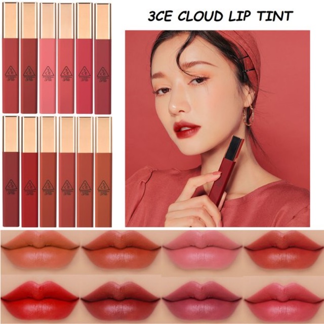 Son Kem Lì, Mịn Môi 3CE Cloud Lip Tint 4g | Thế Giới Skin Care