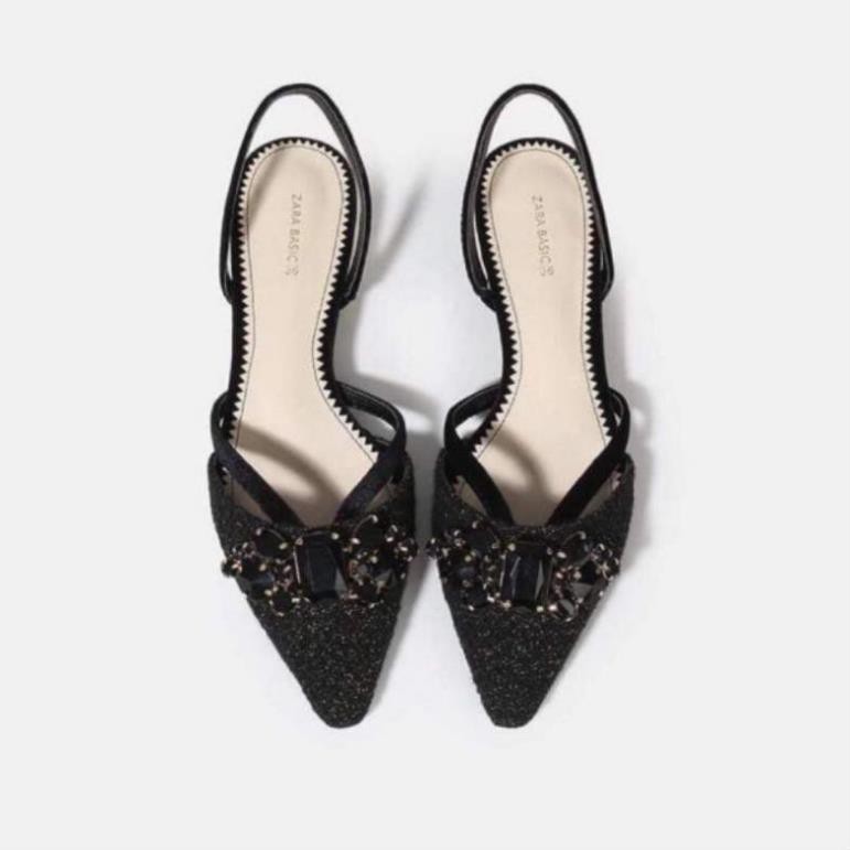 hm(ẢNH THẬT) Sandal Bệt Dạ Khoá Nạm Đá Mềm Êm Hàng Quảng Châu Fullbox Cao Cấp