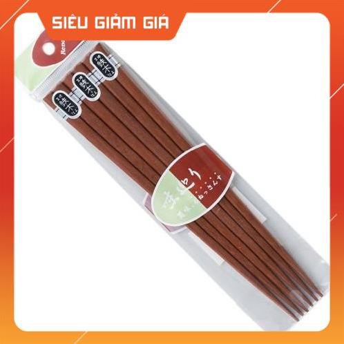 Set 3 đôi đũa gỗ 22,5cm (loại dày)