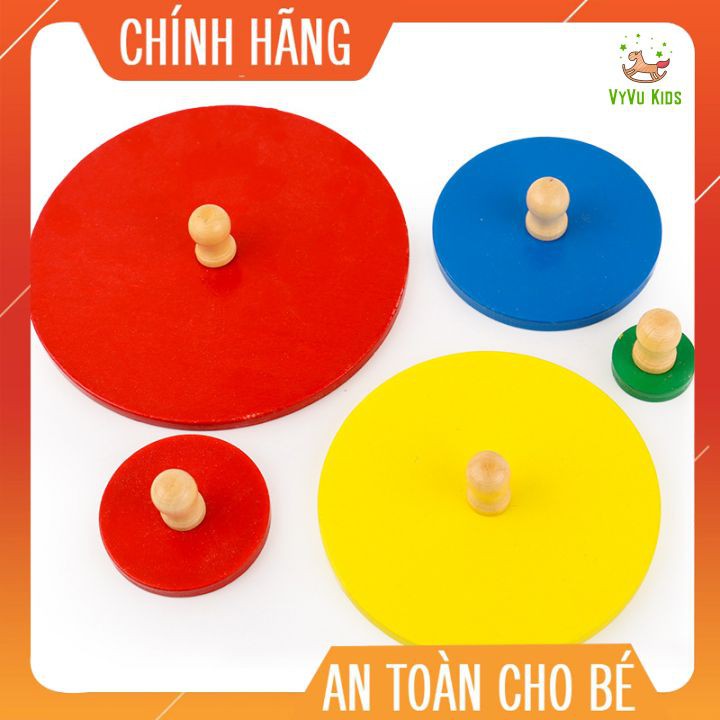 Bảng hình học có núm cầm-Giáo cụ Montessori♥️ CHÍNH HÃNG♥️ ĐỒ CHƠI GIÁO DỤC♥️ Phát triển các kĩ năng cơ bản cho bé