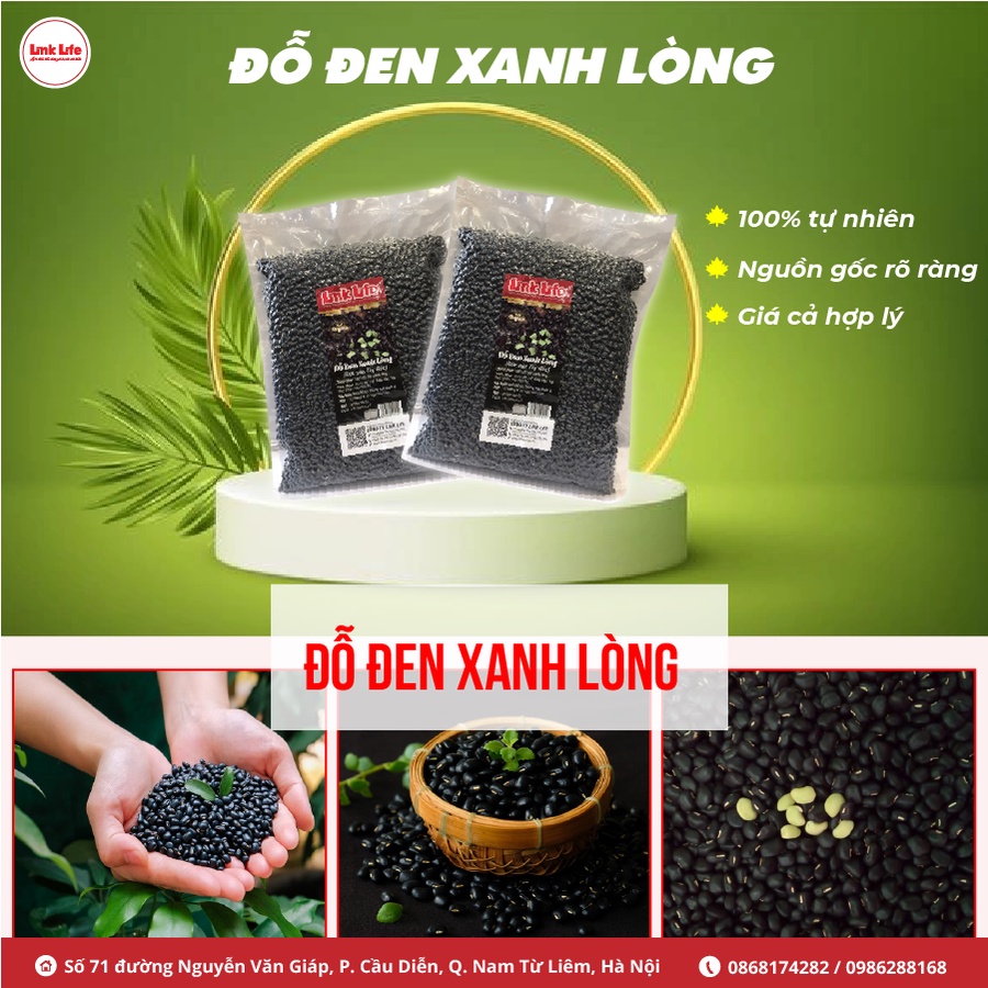 Đậu đen/đỗ đen xanh lòng quê, sạch, thuần chủng siêu bở, không chất bảo quản