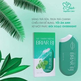 Xịt thơm miệng kháng khuẩn bj briar buscu mát lạnh vị bạc hà the mát - chấm dứt hôi miệng