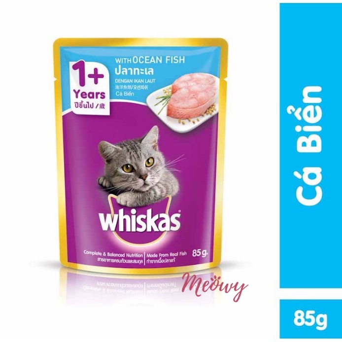 1 thùng pate Whiskas 28 gói 80gr cho mèo