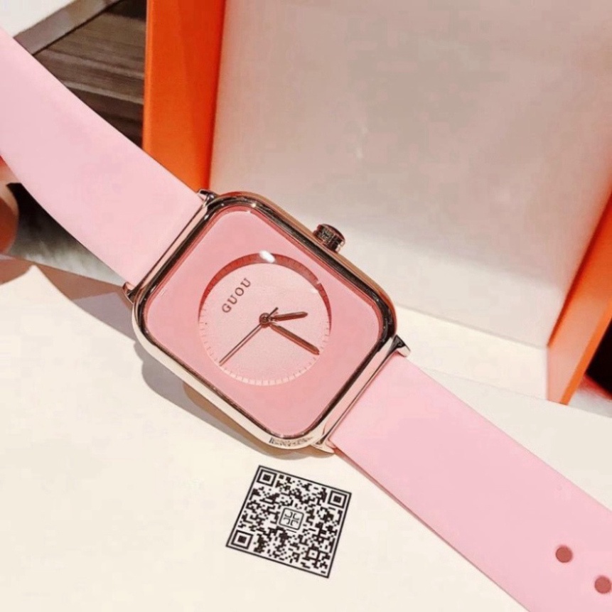 Đồng hồ nữ guou quai silicol mặt chữ nhật phiên bản cao cấp[ BH 12 THÁNG 1 ĐỔI 1 ] | BigBuy360 - bigbuy360.vn