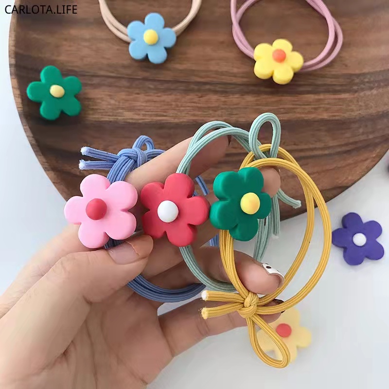 Dây Buộc Tóc Đính Hoa Đáng Yêu