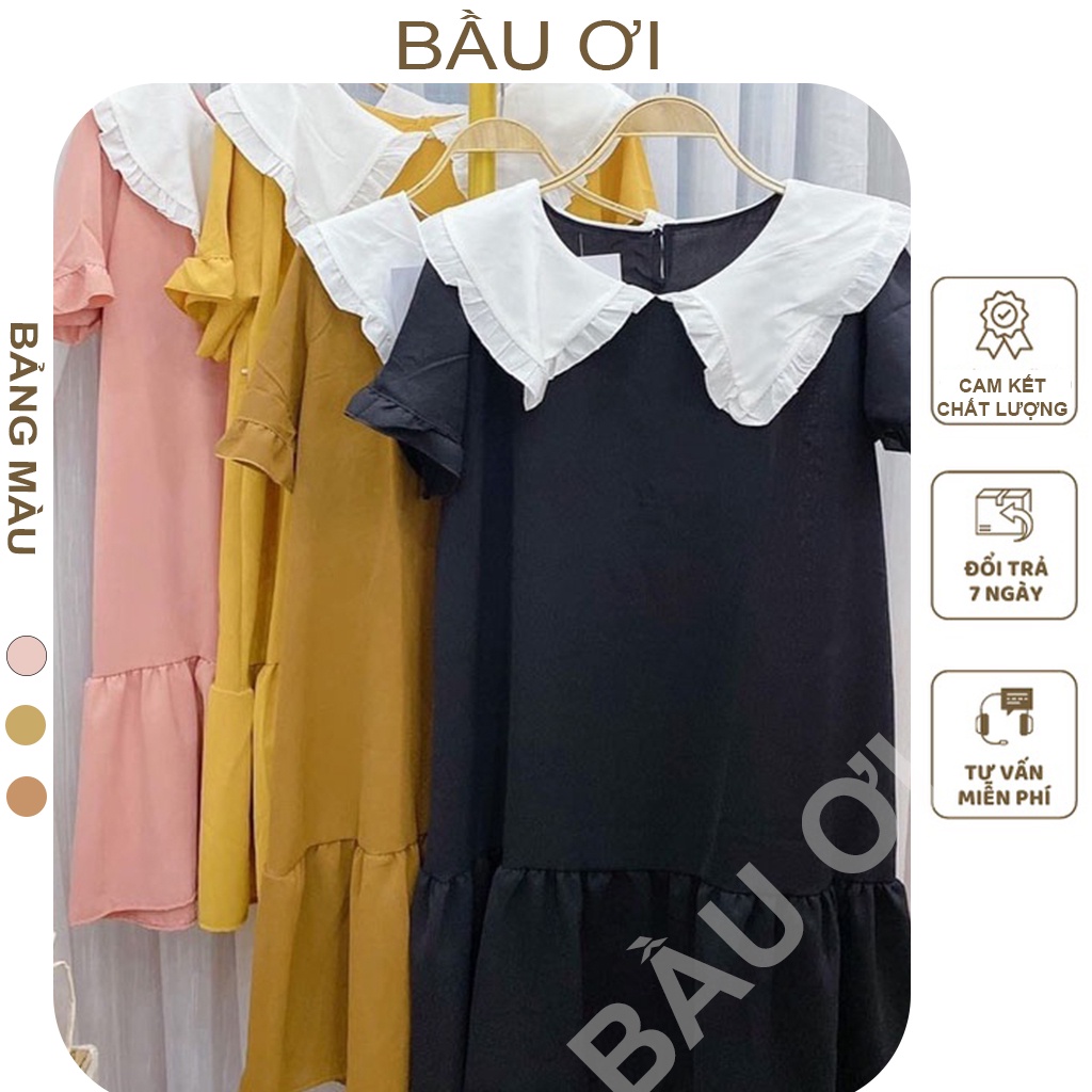 [BAUOII V25] ĐẦM BẦU CÔNG SỞ ĐẸP CỔ BÈO CHẤT MỀM THOÁNG MÁT - VÁY BẦU HÀNG THIẾT KẾ MẶC ĐI LÀM ĐI CHƠI ĐỂU XINH