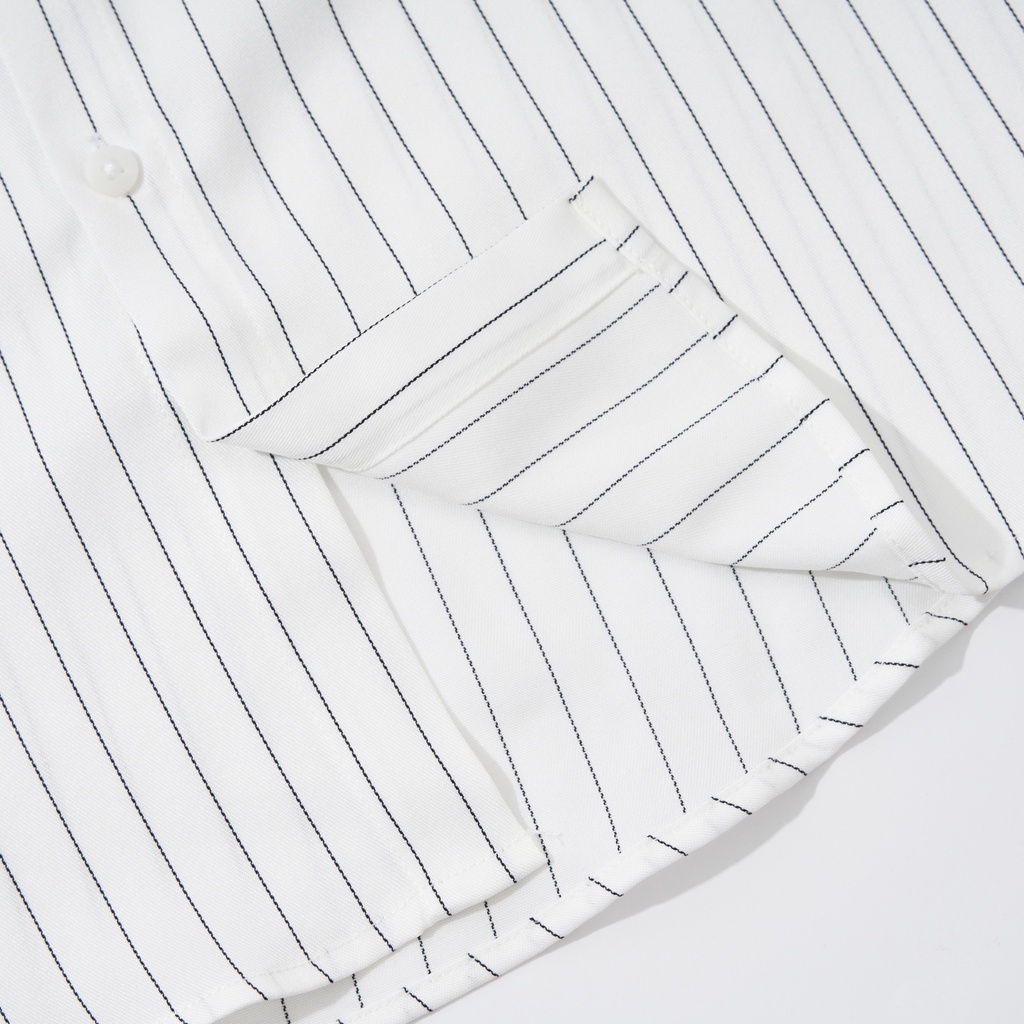 Áo Sơ Mi Cộc Tay Nam Kẻ ATINO Vải Cotton mềm mịn thoáng mát Form Regular SM4.4999