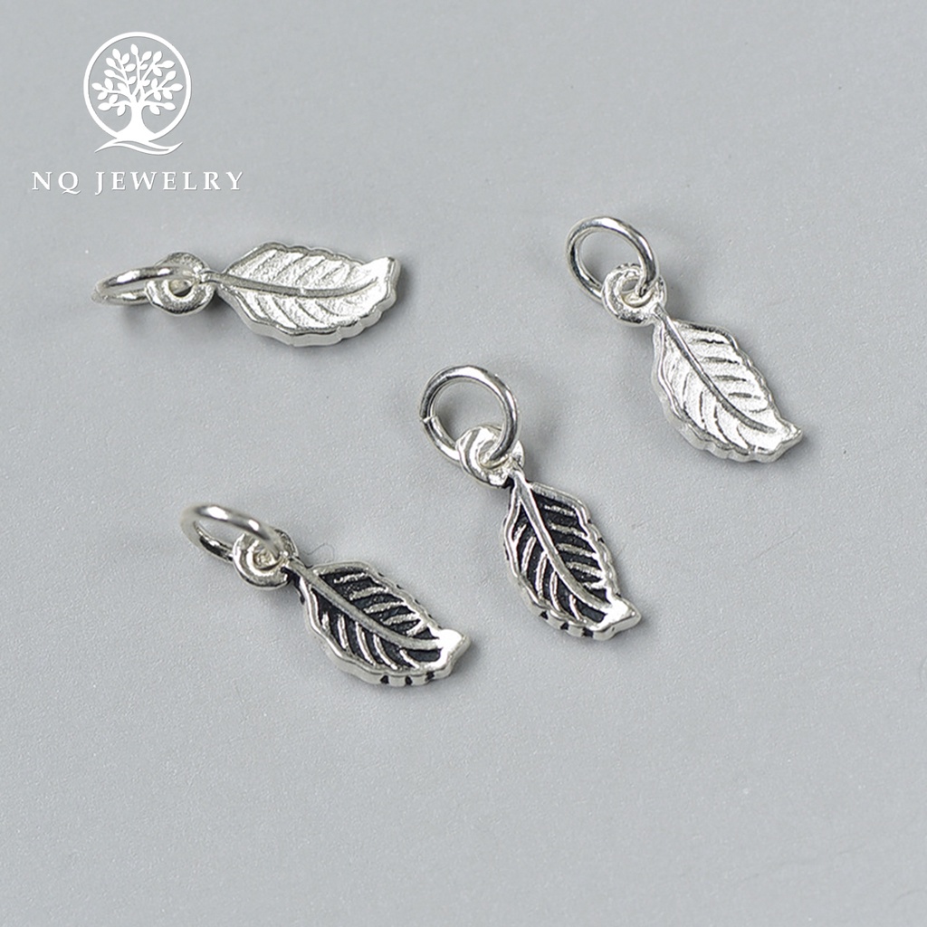 Charm bạc thái hình 1 chiếc lá treo - NQ Jewelry