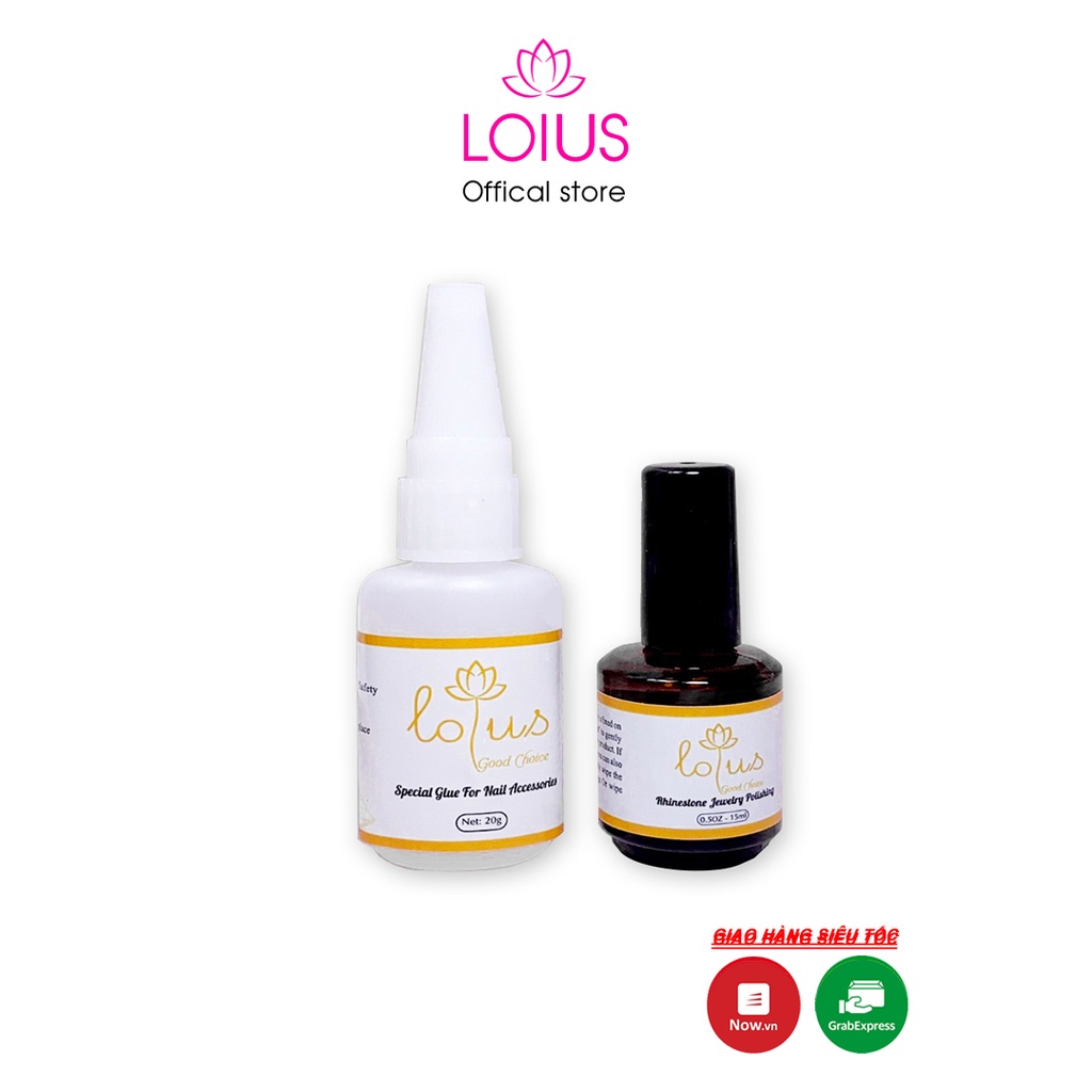 Keo dán móng, keo bê tông Lotus cao cấp gắn phụ kiện nail siêu chắc