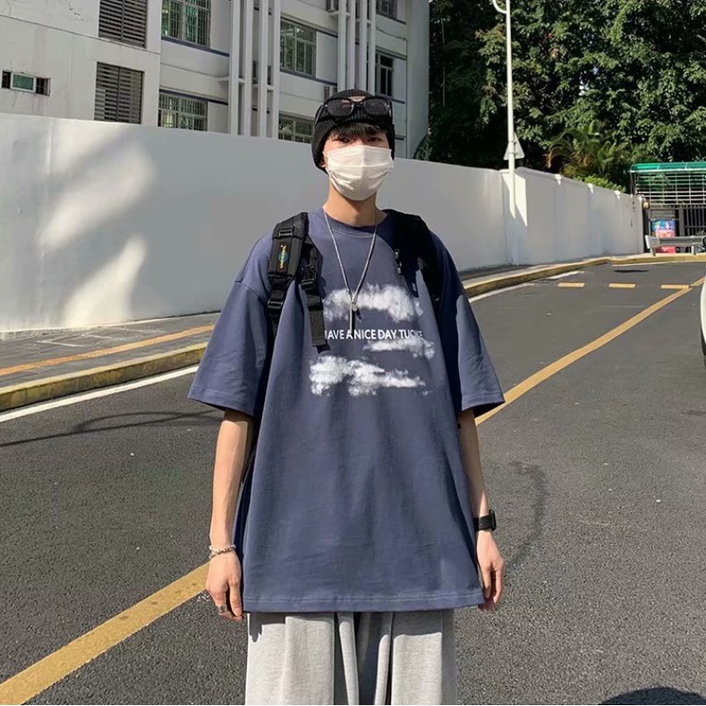 Áo thun nam tay ngắn cổ tròn áo thun dáng rộng phong cách mùa hè Hàn Quốc lớn áo thể thao nam siêu đẹp áo thun mỹ T Shirt unisex áo phông áo thun cổ tròn