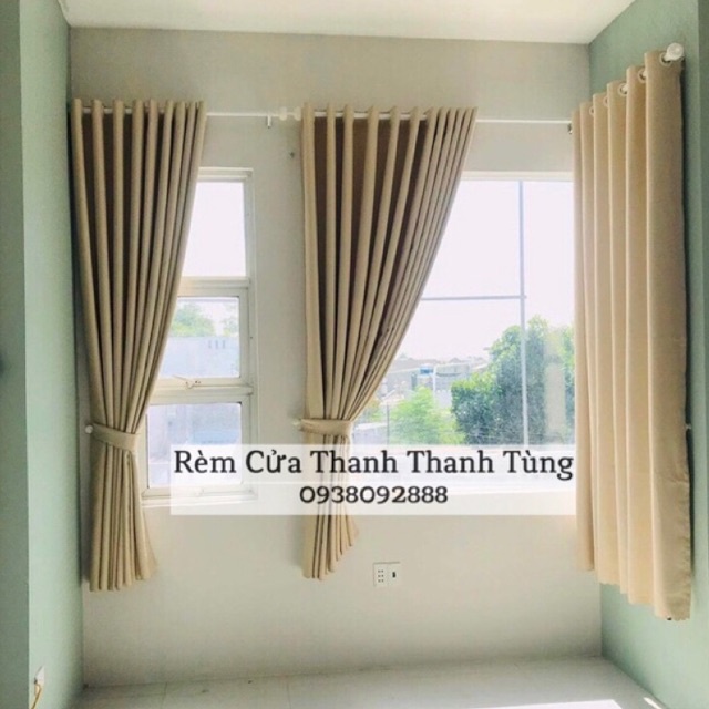 [Giảm 15k đơn 0đ] Rèm cửa sổ rộng 1m x cao 1.5m gấm mịn chống nắng, cản sáng chất lượng cao - May Theo Yêu Cầu