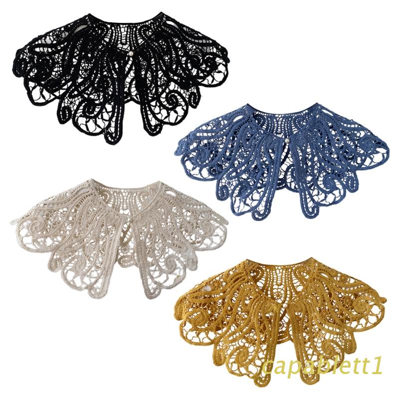 Cổ áo ren hoa giả đính ngọc trai ngọt ngào cho nữ
