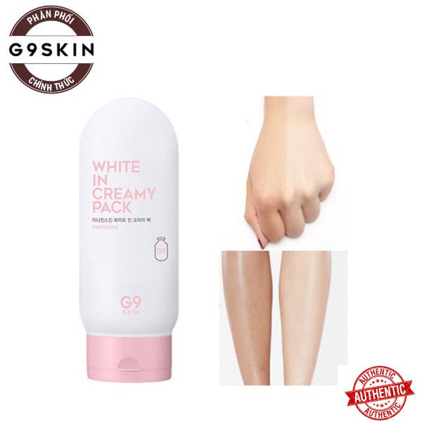 [Mã giảm giá Mỹ phẩm chính hãng] Mặt Nạ Ủ Dưỡng Trắng G9Skin White In Creamy Pack 200ml