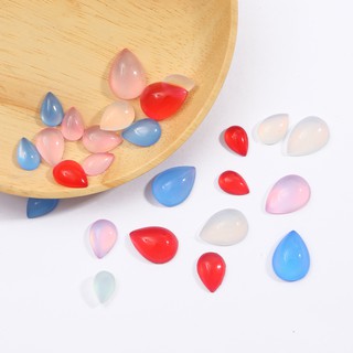Set 10 Hạt Nhựa Mắt Mèo Giả Hình Giọt Nước Làm Trang Sức Thủ Công DIY