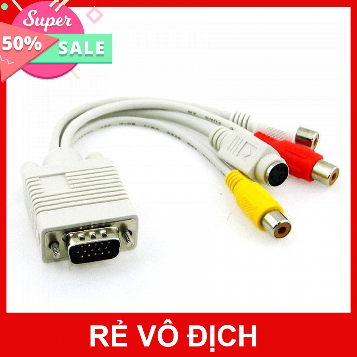 [FREESHIP] CÁP CHUYỂN VGA RA AV DÀI 20 cm [HCM]