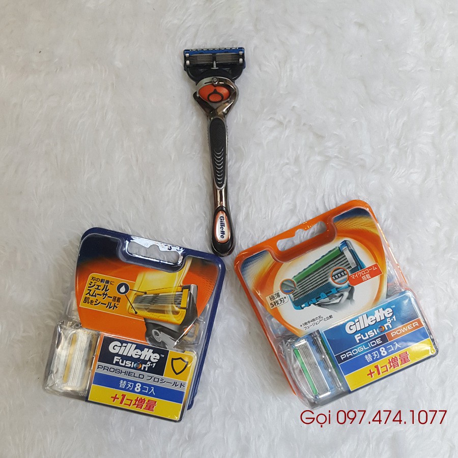 Hộp lưỡi thay thế dao cạo râu 5 lưỡi Gillette Fusion của Nhật Bản