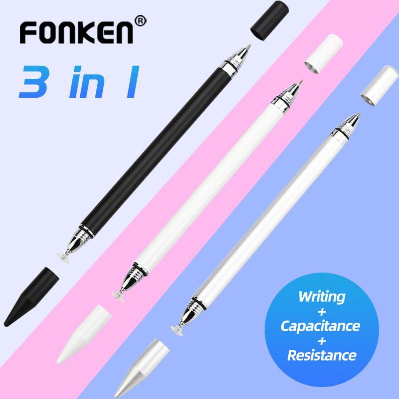 Bút FONKEN cảm ứng điện dung 3 trong 1 thích hợp cho điện thoại/ máy tính bảng