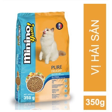 Combo 5 gói-Thức ăn cho mèo Minino Yum 350gr