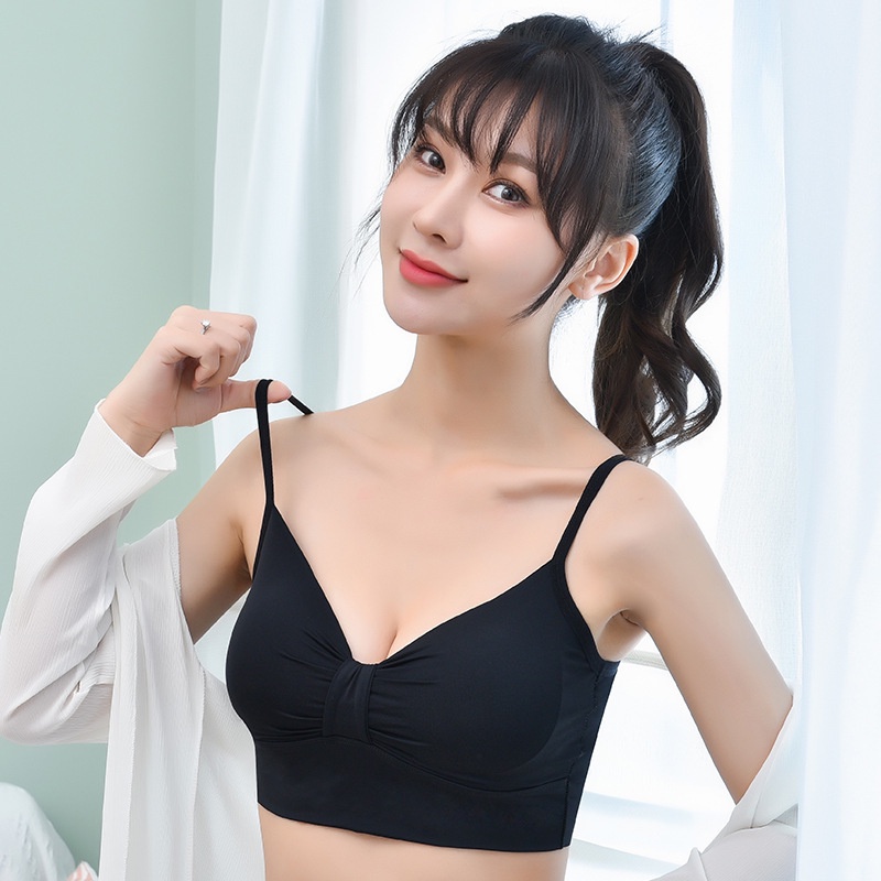 Áo bra su dây nơ croptop sang xịn mịn 2 lớp