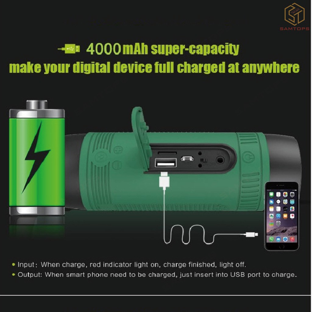 Loa Bluetooth ZEALOT S1 không dây chống thấm nước