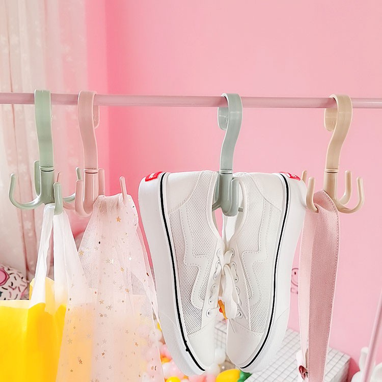 Móc treo đồ đa năng 4 móng xoay được