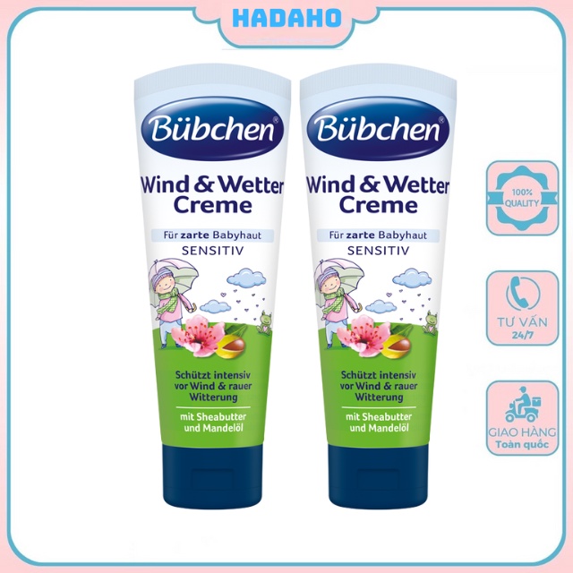 Kem dưỡng da chống nẻ cho bé Bubchen Wind &amp; Wetter sensitiv 75ML - Đức