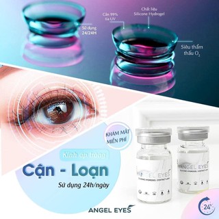 ( RẺ VÔ ĐỊCH- TẶNG KÈM KHAY GƯƠNG ) Kính Áp Tròng/ Lens mắt trong suốt không màu CẬN - LOẠN