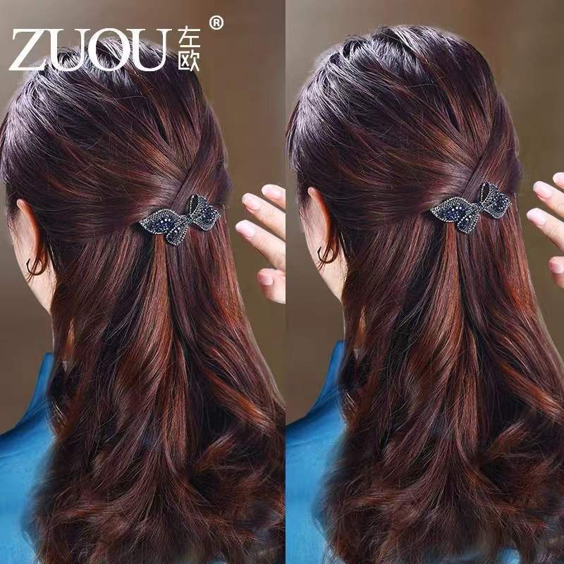 Kẹp Tóc Đính Đá Một Nửa Thời Trang Cho Nữ