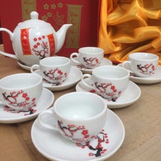 Bộ ấm chén bát tràng