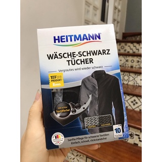 Giấy giặt nhuộm đen quần áo Heitmann - giấy làm đen quần áo - 10 miếng
