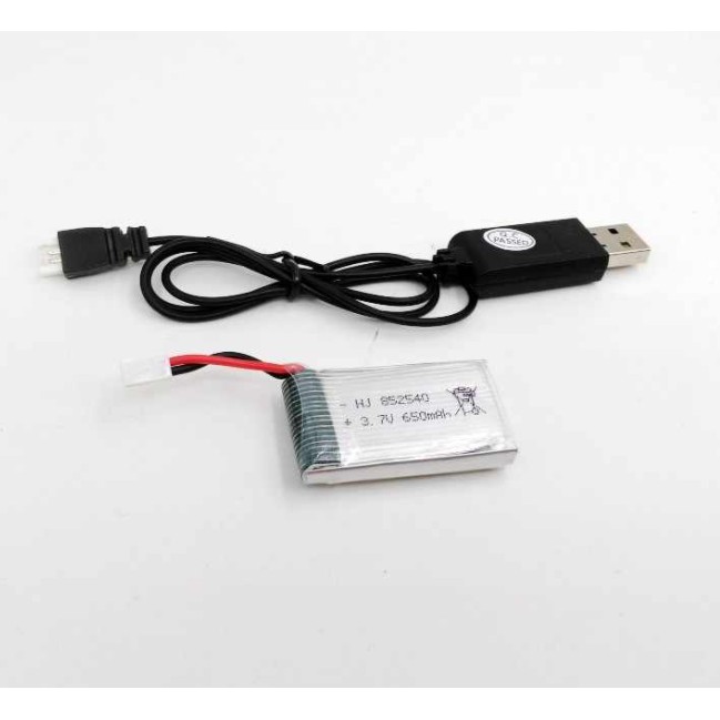 Pin và bộ sạc 3.7v 650mah lipo có mạch bảo vệ pin rất tốt