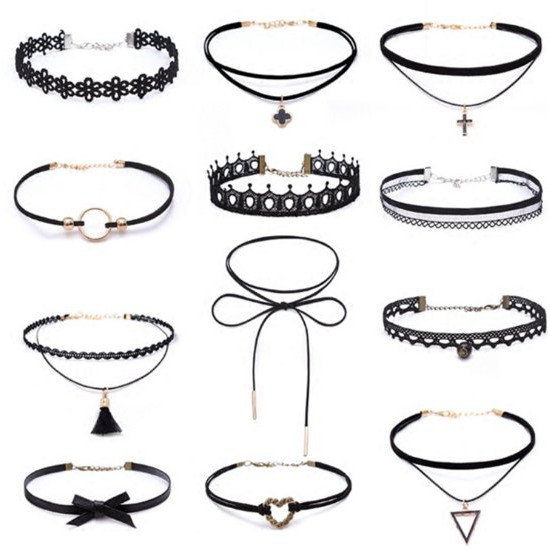 [XẢ] Set Vòng Cổ Choker 12 Dây