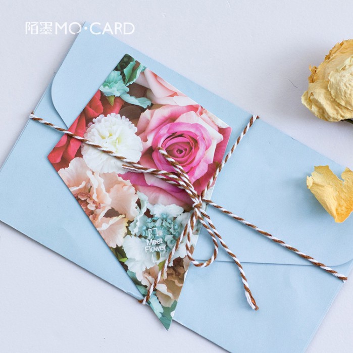 Hộp 30 tấm bưu thiếp, postcard hoa các mẫu