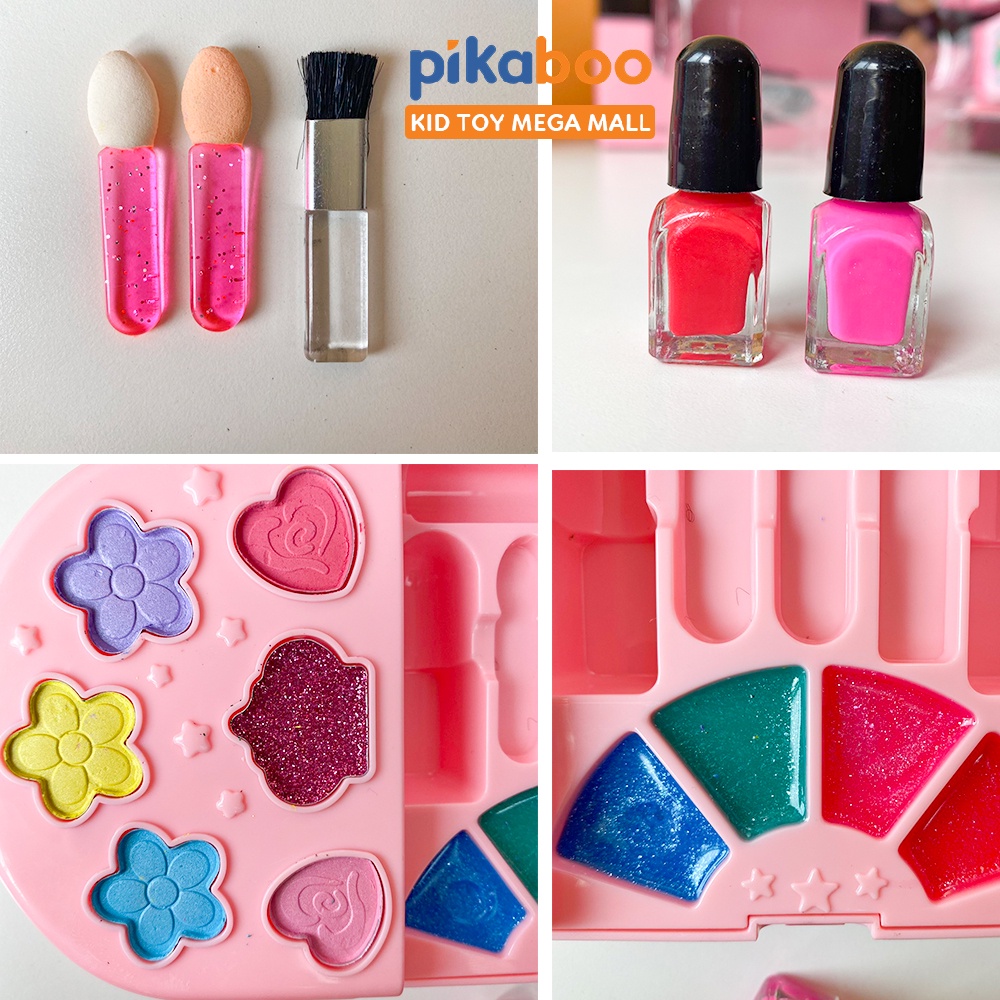 Đồ chơi trang điểm cho bé gái hình máy ảnh đáng yêu Pikaboo, bộ đồ làm đẹp thật nguyên liệu an toàn cho bé từ 3 tuổi