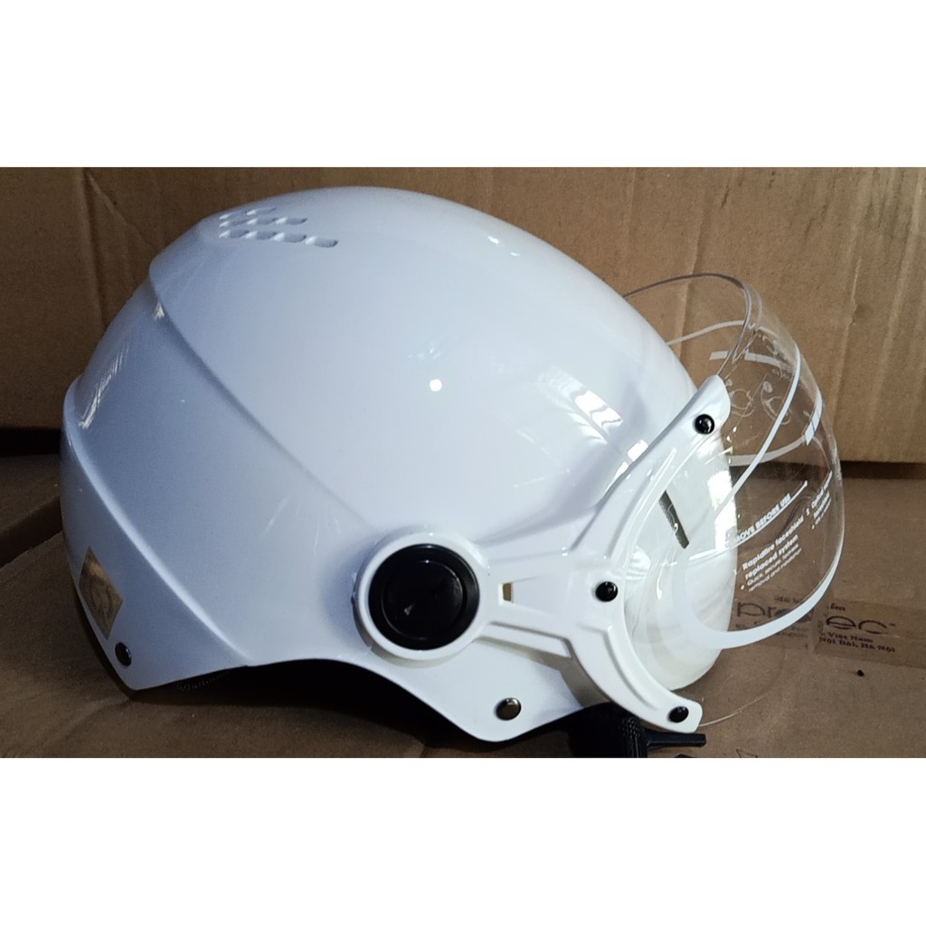 Mũ bảo hiểm Protec Helmets CHÍNH HÃNG Màu trắng CÓ KÍNH chống C OVID