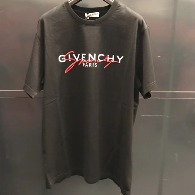 Givenchy Áo Thun Ngắn Tay Dáng Rộng In Chữ Logo Paris Cá Tính